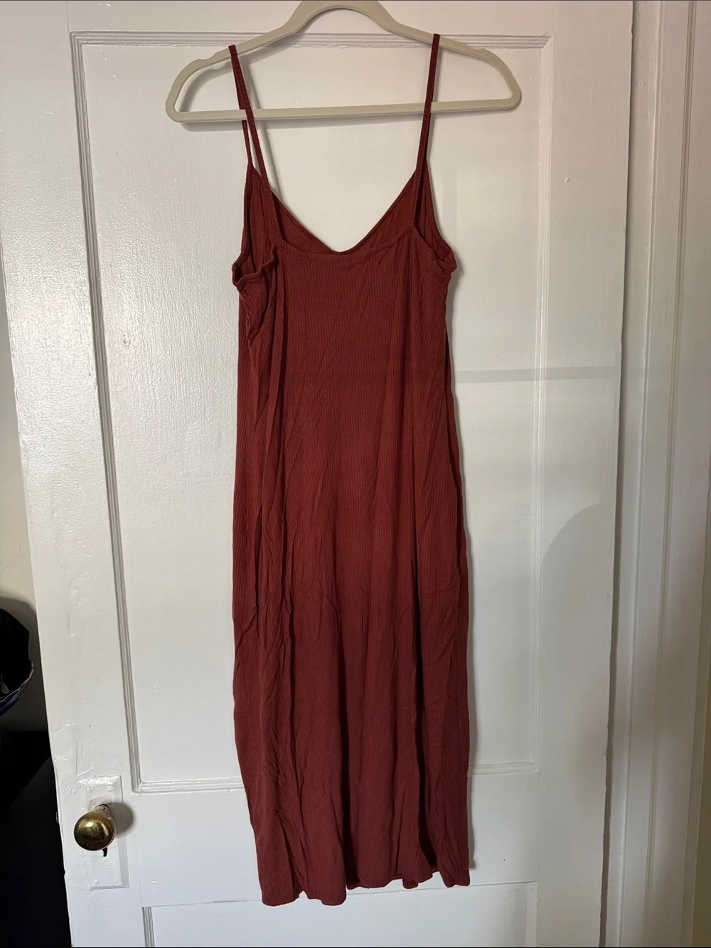 Abercrombie & Fitch Rust-Red Maxi Slip Dress